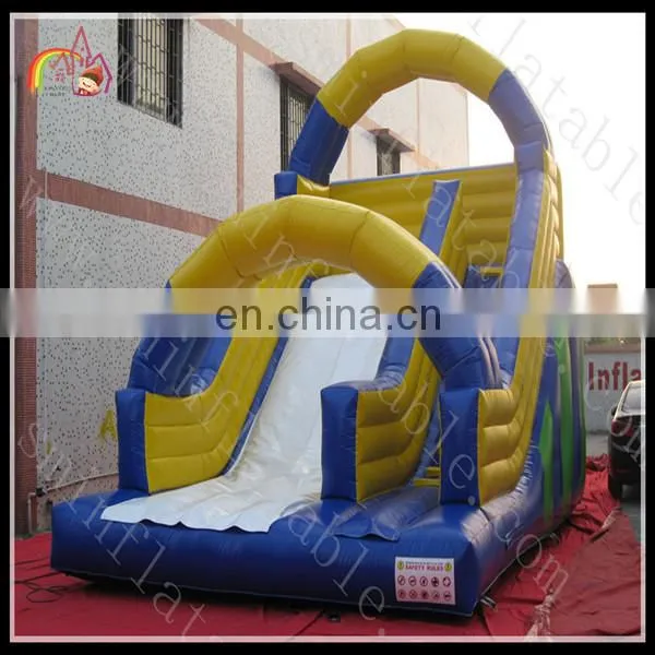 2016 hot sell cheap simple color inflatable slide for lanyard , clown inflatable slide