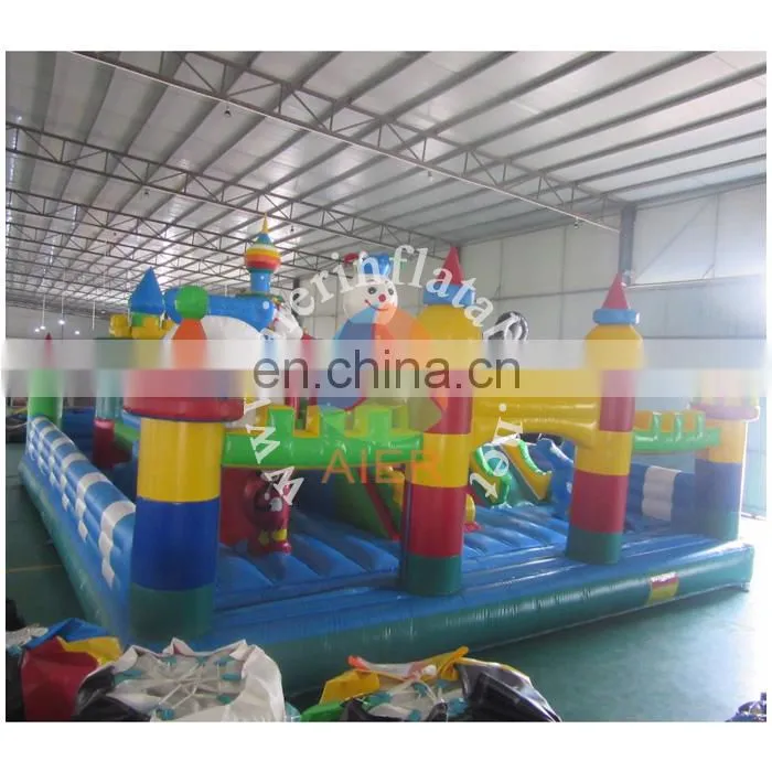 Custom design cartoon inflatable fun city