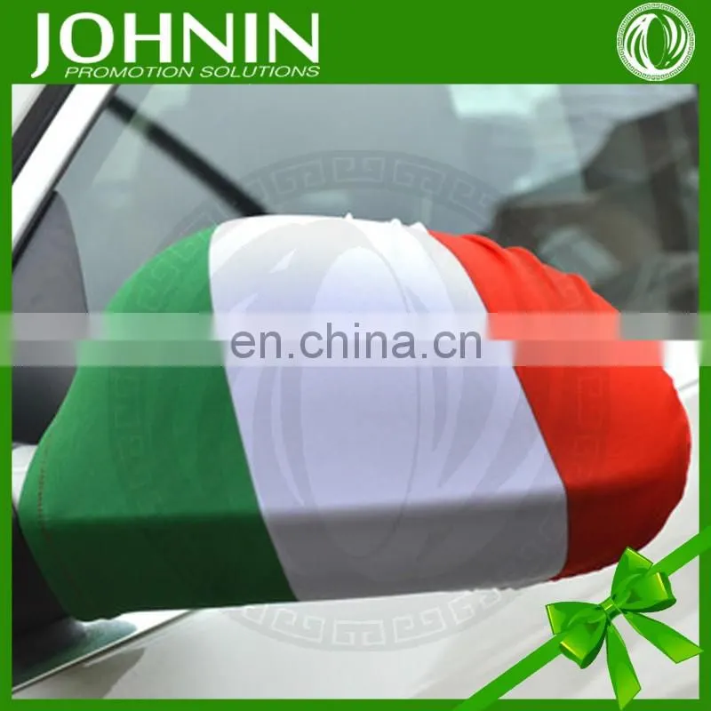 custom polyester promotional cover sock car mirror flag for advertis
