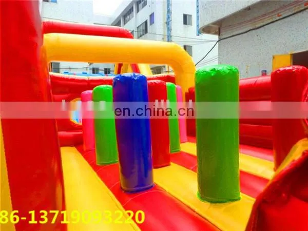 Mega sport Interactive adult and kids inflatable obstacle course for sale