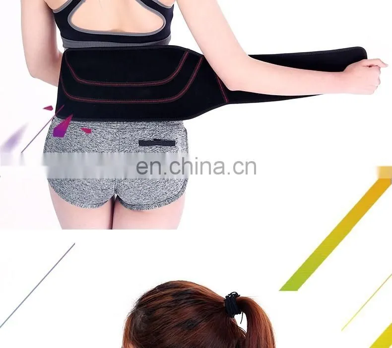 Double Pull Magnetic Lumbar Lower Waist Back Support Belt Brace PainRelief Strap#HY842