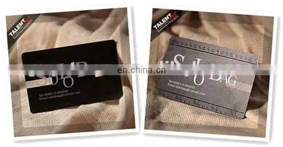 custom private design printed plastic vip business card