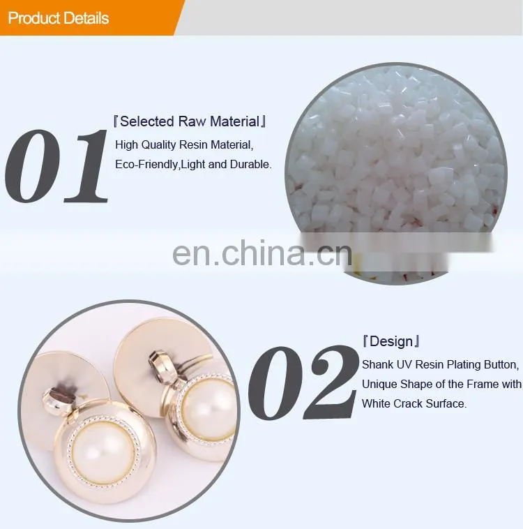 UV Plating ABS Plastic Resin Garment Button BA60373