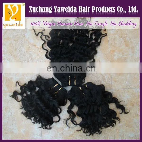 curly wave raw cut from one donor 5a virgin peruvian hair extensions