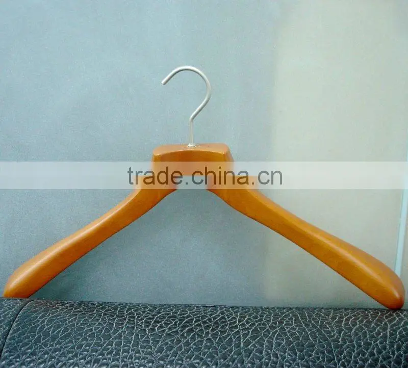 lambdoidal wooden hanger for garment