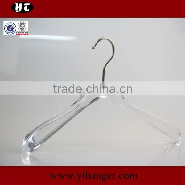 white acrylic hanger anti-slip plastic hanger for clothes
