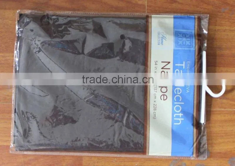 1PC PEVA Solid Embossed Table Cloth Without Flannel Backing