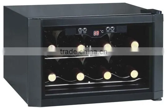 230L Commercial free standing dual zone LED inside touch panel wine bottle cooler
