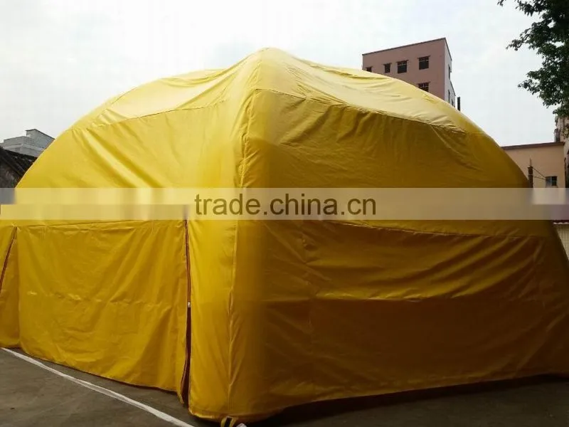 2015 New arrvail yellow gaint soccer dome inflatable outdoor tent for sale
