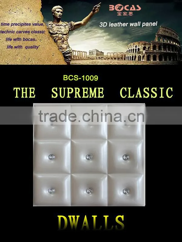 Leather walls panel panel wall decoration 3d wall decor wall paper of instead factory decorative ceiling and