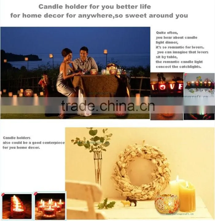 2014 new mosaic lamp candle shade for home decoration&wedding