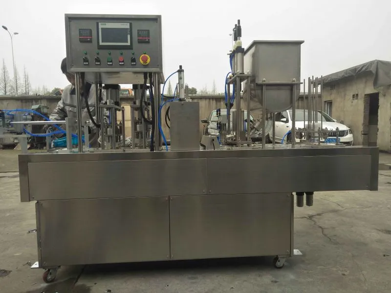 Automatic Fruit Pulp Juice Pudding Cup Filling Machine Jelly Plastic Cup Filling Sealing Machine
