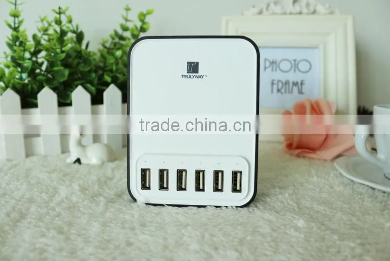 40W 6 ports high speed desktop USB charger TR02 for smart phone tablet etc
