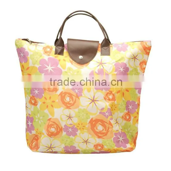 vegetable folding shopping trolley bag with logo