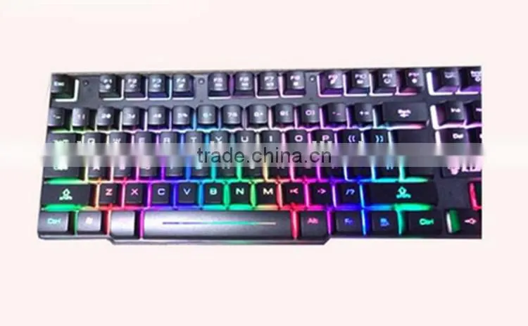 Manufacture Wired USB Mechanical Backlit Colorful USB Keyboard