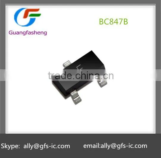 BC847B BC847 1FW triode NPNThe transistor 0.1A 45V SOT-23