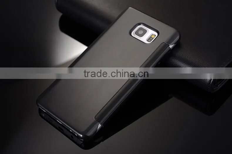 2016 new arrive flip mirror phone case for samsung note 5