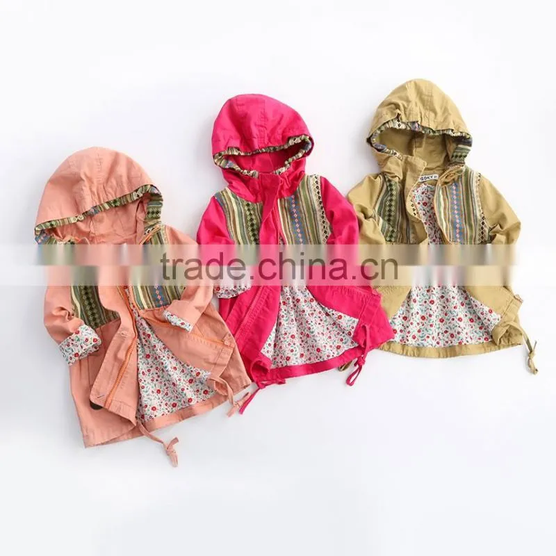 2016 new design fashion children girls coat three colors cotton winter coat kids overcoat