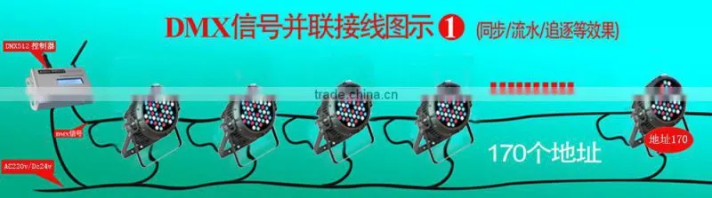 DMX512 remote controller ip65 water proof light fixture 150w RGB led flood stage light