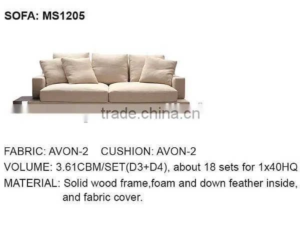 2015 Modern Design leather sofa Top Grain Leather furniture living room MS1205