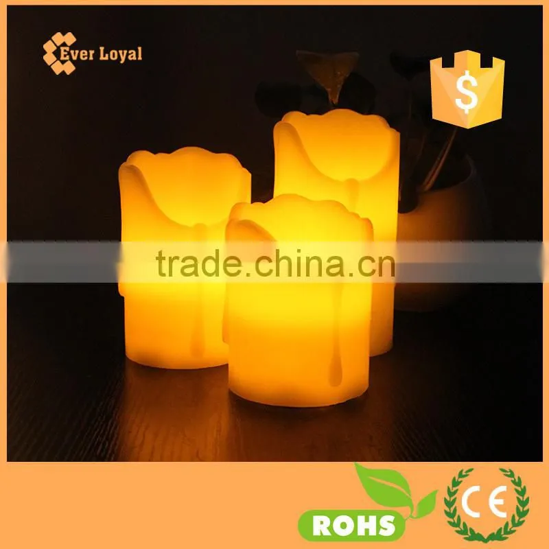 3pcs wireless remote control battery operated led flameless candles lights set