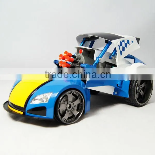 RC Bluetooth transform missile shooting rc car with petrol engine