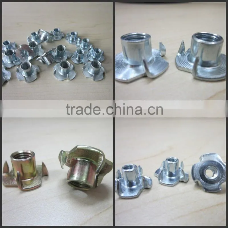 4 prong m8 -m12 wood furniture nuts (DIN1624)