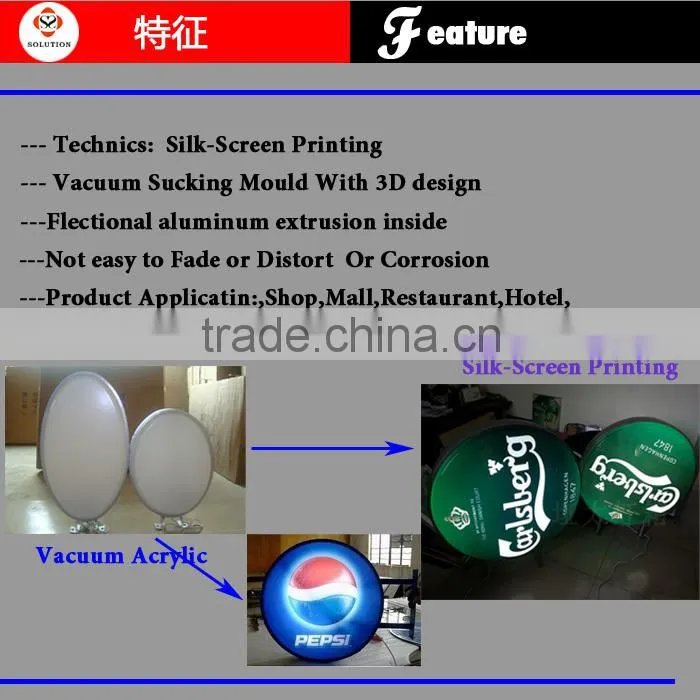 big size thermoformed acrylic light box signage