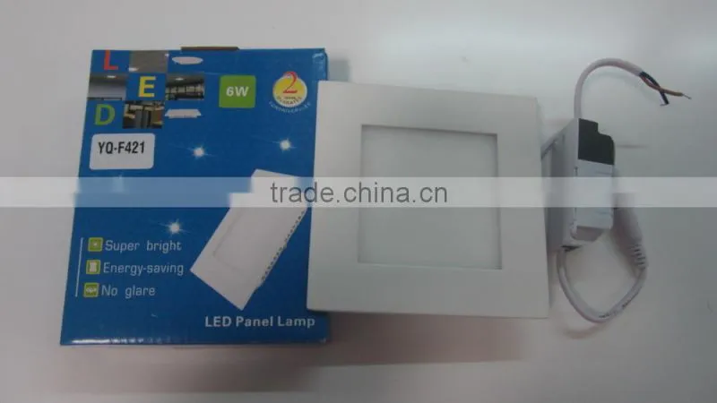 2015 hot product6W square Recessed LED panel light