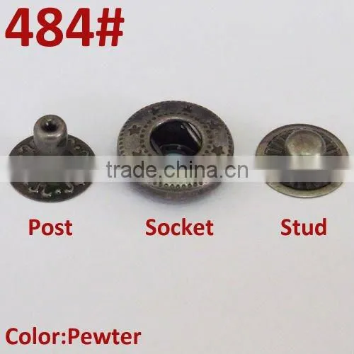 17mm metal stud buttons