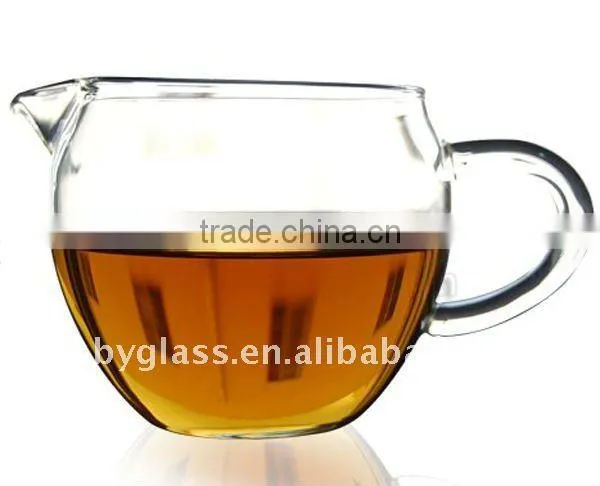500ml clear borosilicate galss jar with handle