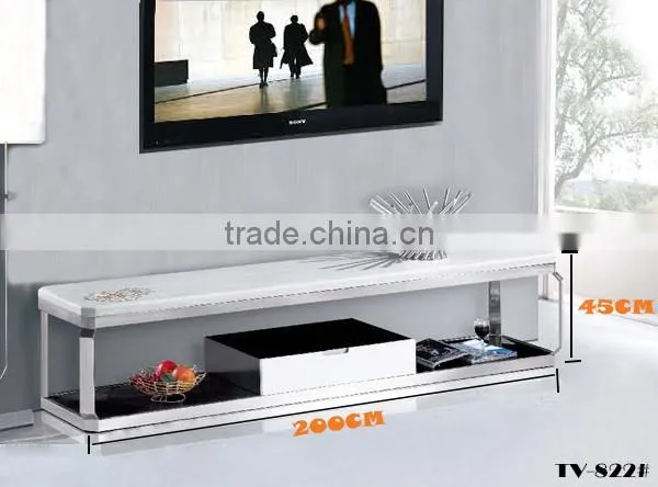 TV-822# Living room furniture travertine marble tv stand