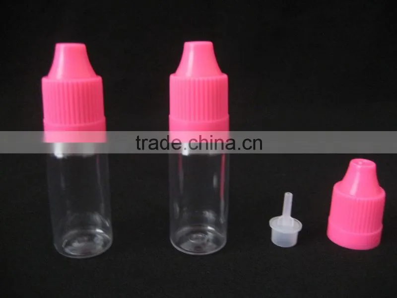 round plastic e- liquid bottle with childproof cap