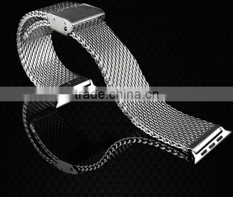 Factory Buckle Stainless Steel Metal Strap Watch Band for Apple Watch With Band Adapter