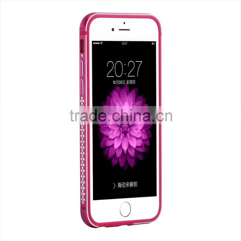 Alumimium Bumper With Diamond Phone Case/Good Price Phone Case