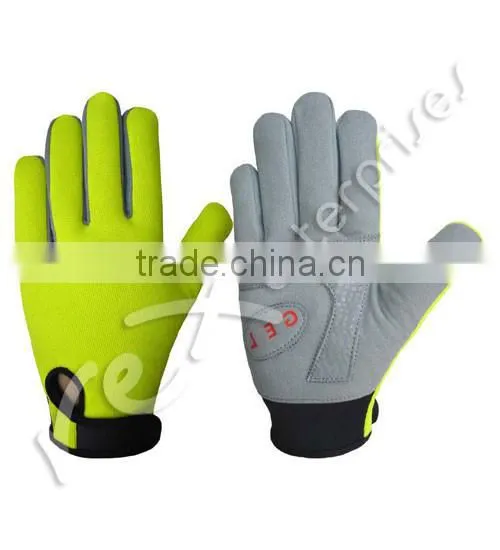 Cycle Gloves,Full Fingers Cycling Gloves,Reflective Cycling Gloves,Gripped Cycling Gloves