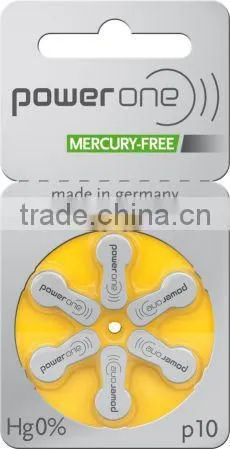 wholesale Hearing aid battery mercury free power one made in germany