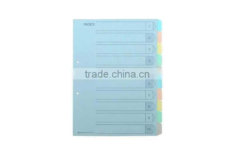 A4 Index Paper 10 tabs
