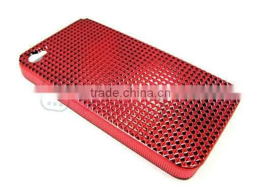 case for apple iphone4 4g, Plastic Crystal Case Diamond Metal Color for iphone4,for iphone 4 accessories