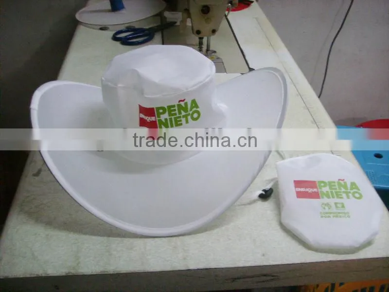 The latest promotional nylon foldable hats wiht pouch