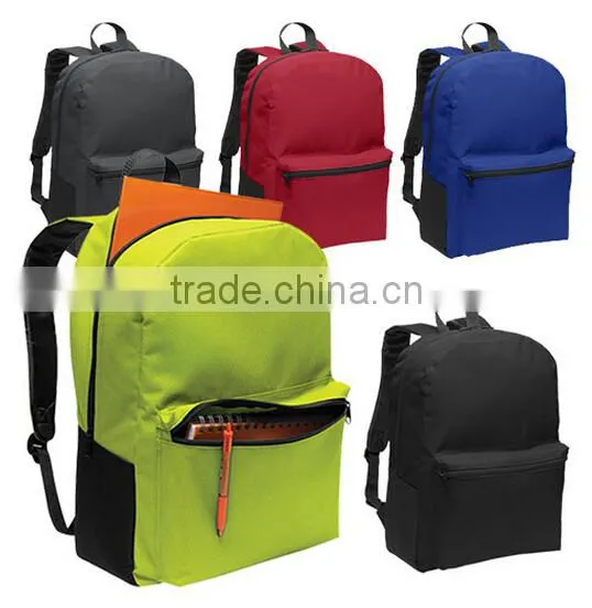 Wholesale New Type Plain 600 Denier Polyester School Backpack for Teens