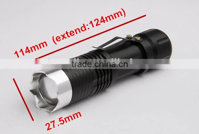 zoom hunting powerful flashlight torch, high power tactical flashlight, long distance strong light torch