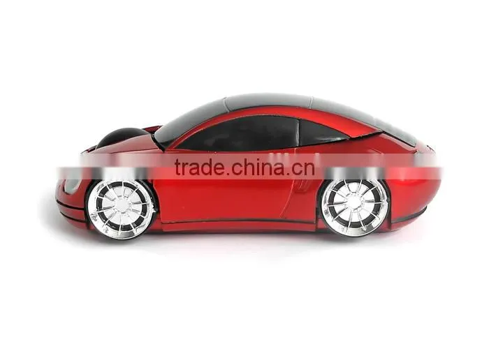 Car USB 2.4G 1200dpi 3D Optical Wireless Mouse Red Mice For PC Laptop