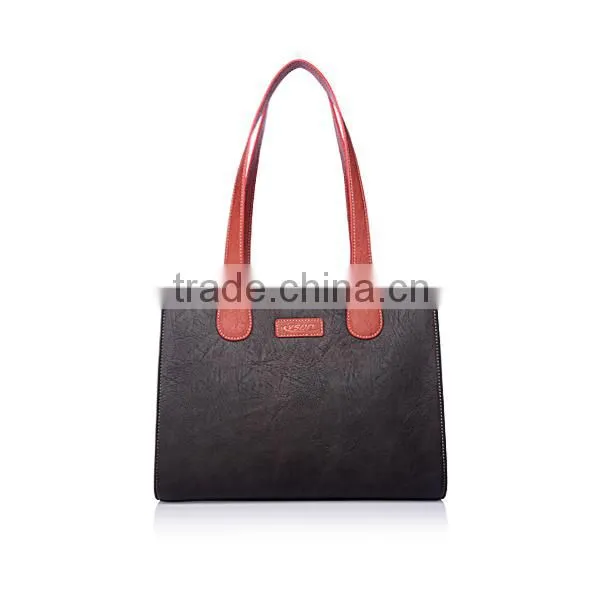 Fashion vintage celebrity tote pu leather ladies handbag