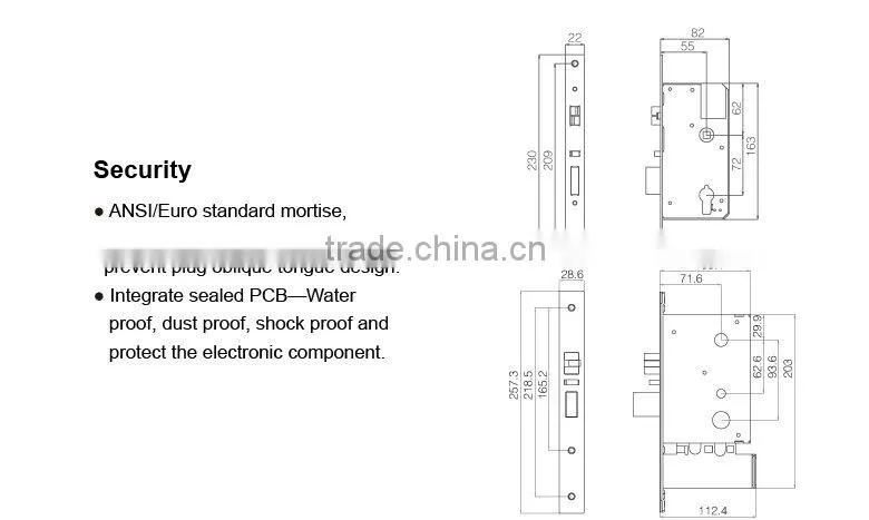 Electronic Hotel Rfid Door Lock LSD8002