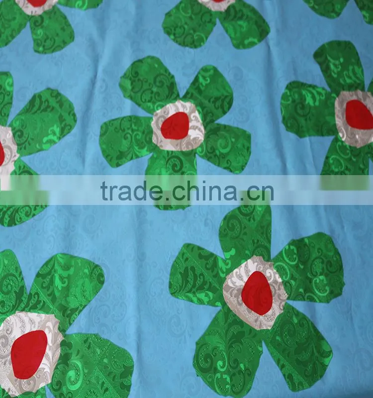 Sliver coated and printed transparent pvc tablecloth