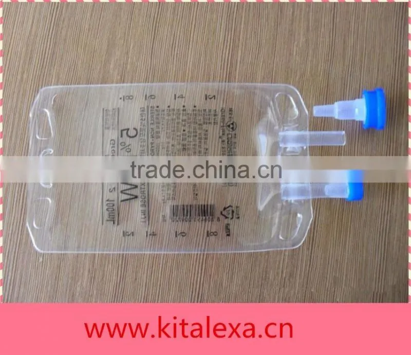 250ML non PVC infusion bag, infusion bag, double bag infusion, medical infusion bag