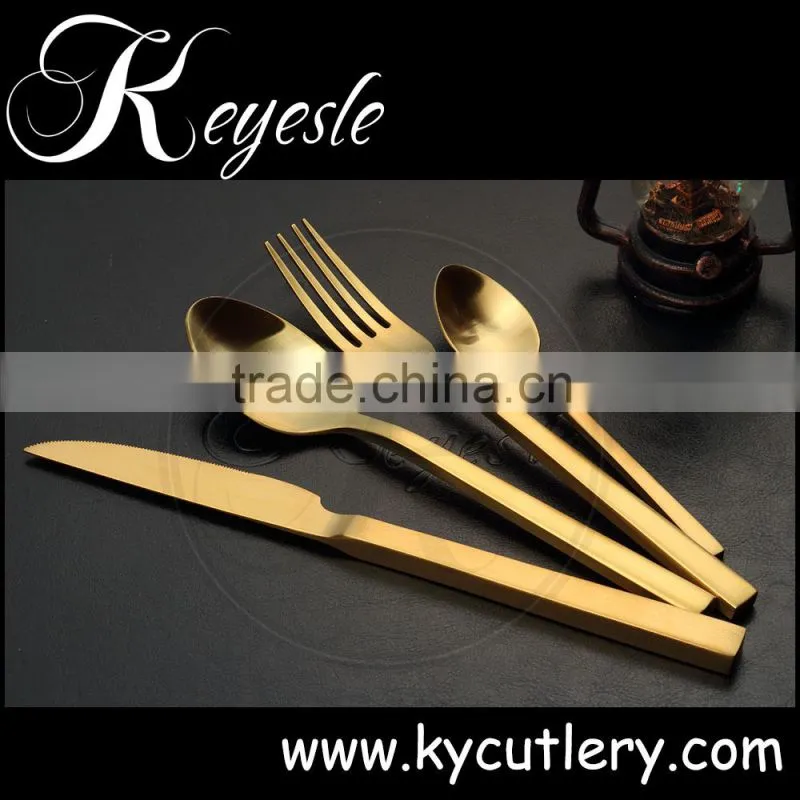 flatware set,gold plated flatware,gold flatware