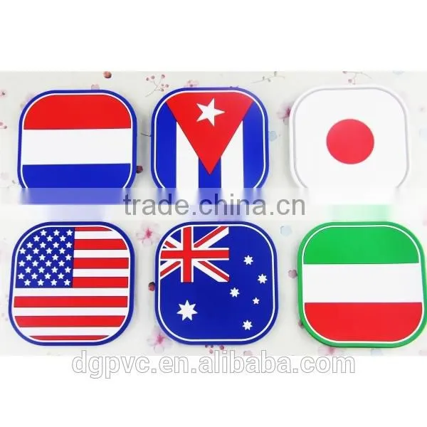 Factory Custom 2015 Hot Sell Soft PVC Beer Cup Mat