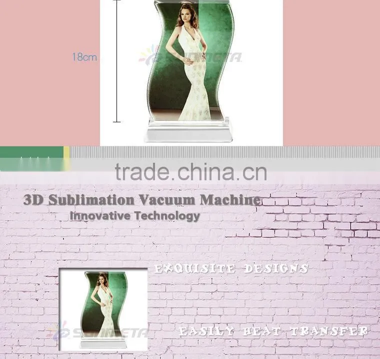 sublimation funny crystal picture digital photo frame photo wedding gift
